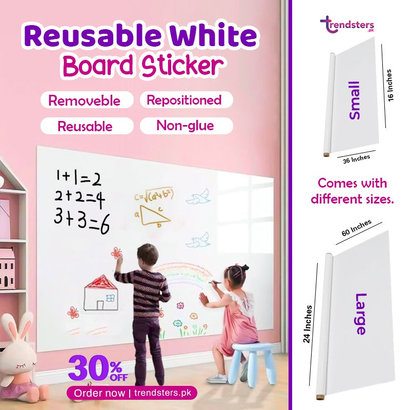 Reusable White Board Sticker