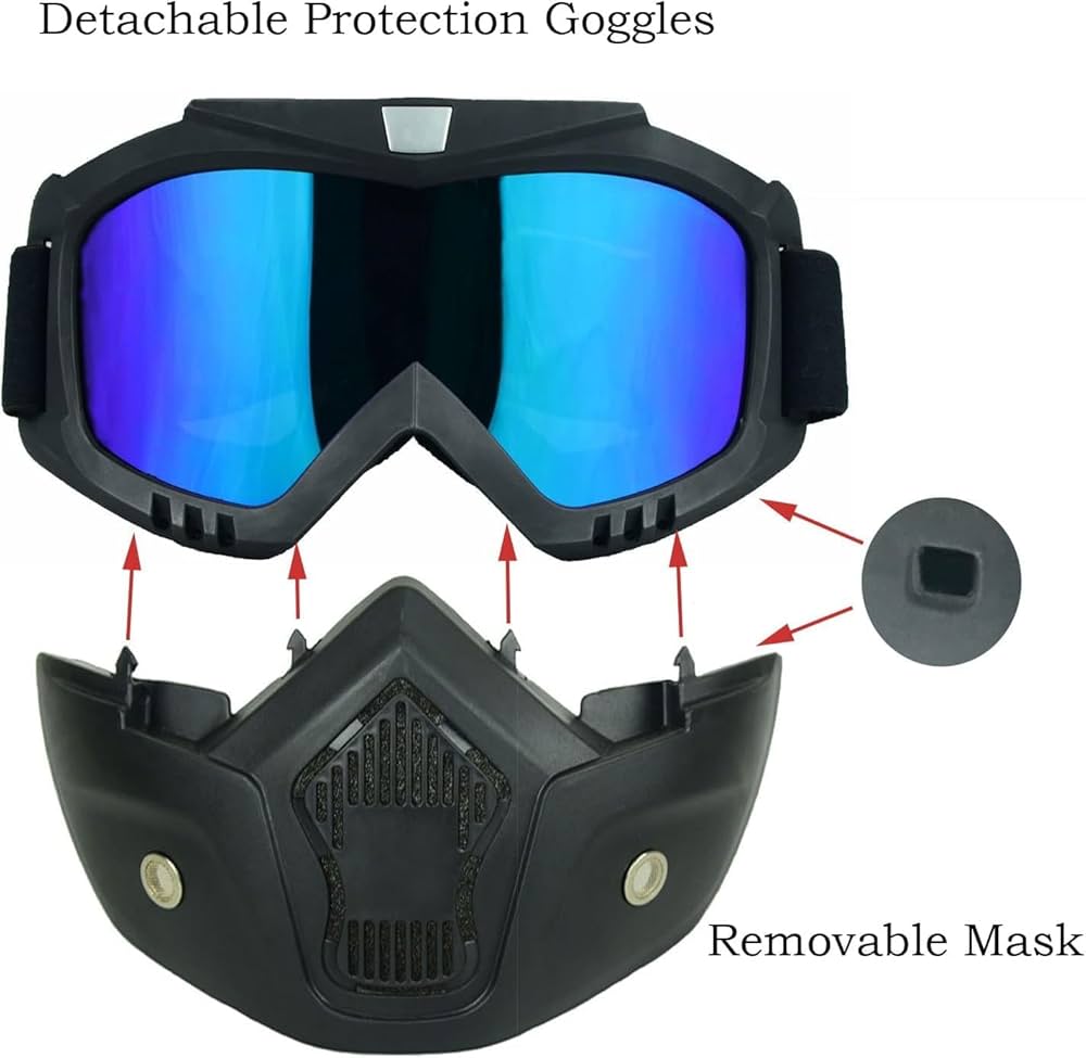 Bike Face Mask Goggles Stylish Design