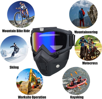 Bike Face Mask Goggles Stylish Design